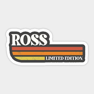 ROSS Surname Funny Reunion Retro Vintage 70s 80s Birthday Sticker